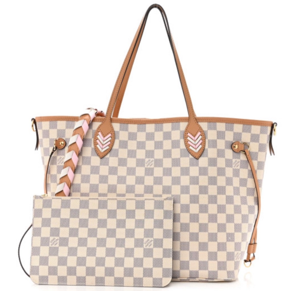 NWT Limited Edition Louis Vuitton Neverfull MM SL Azur Pouch Wristlet